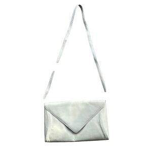 CHARLES JOURDAN Vintage Leather Crossbody Bag | Off-White Envelope Style